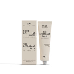 AKT Deodorant Balm squeeze-application demonstrates easy pea-sized dab for quick, all-day on-the-go protection.