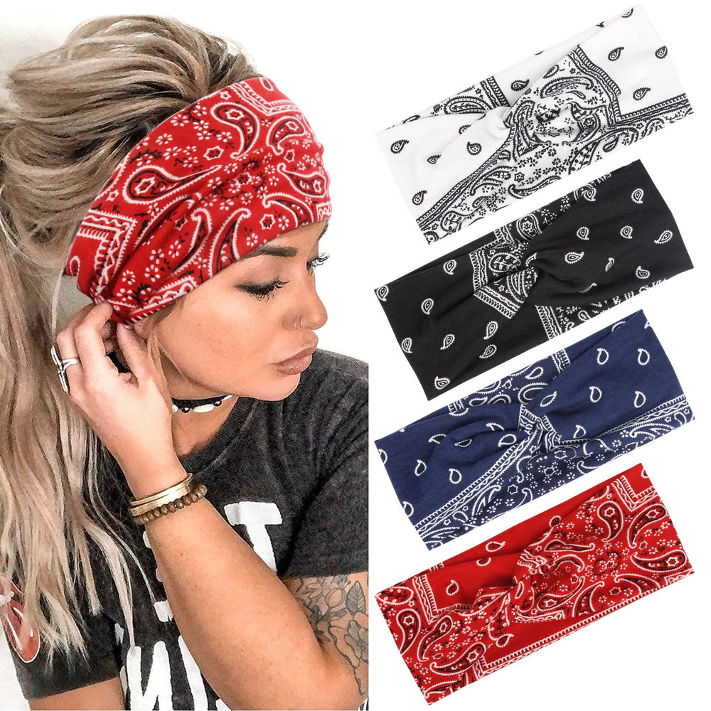 AKTVSHOW cross-design headband provides secure wear during workouts.