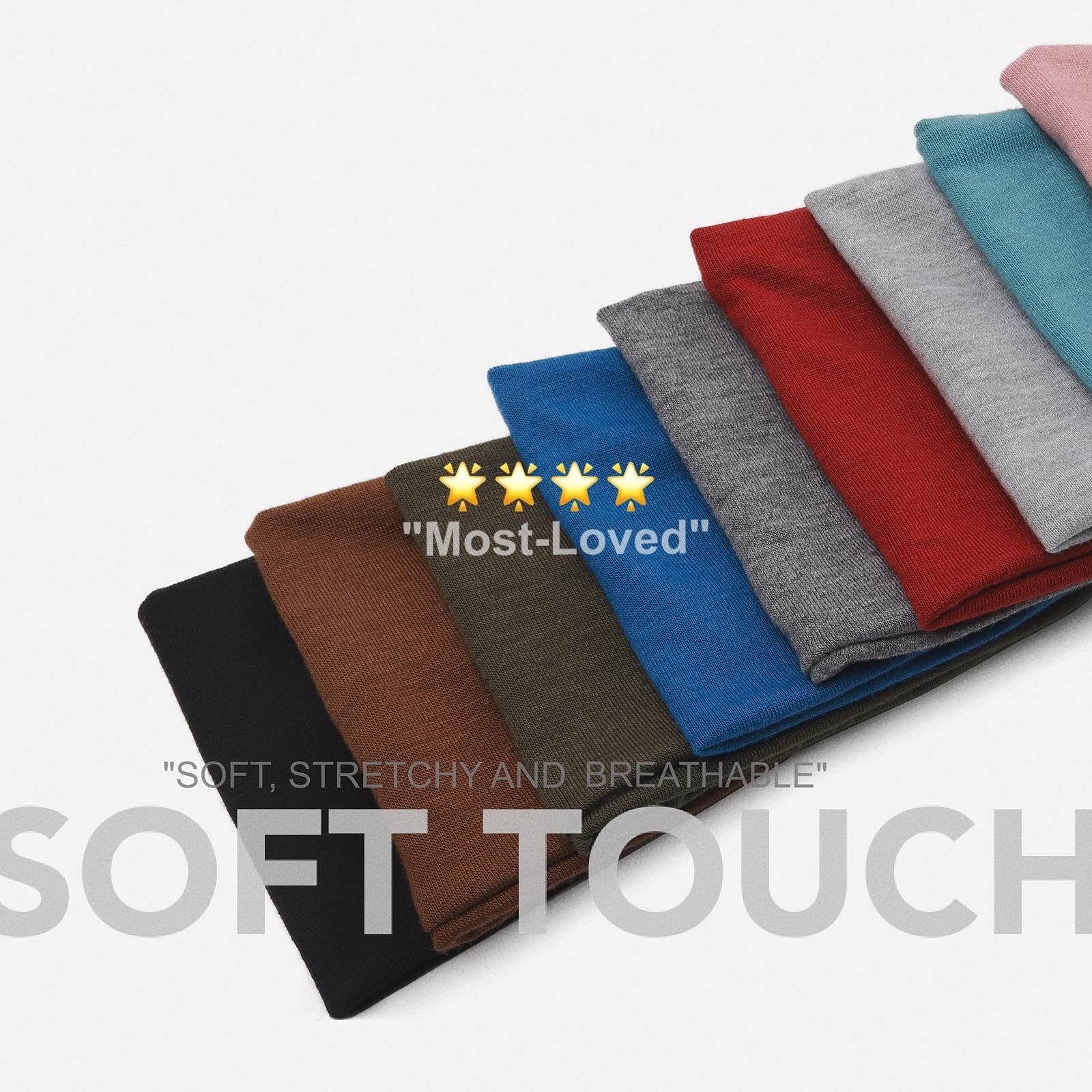 AKTVSHOW headbands 4-inch wide stay secure through yoga and runs and remain comfortable.
