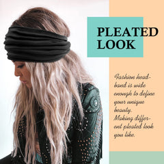 AKTVSHOW wide hair band non-slip design keeps hair in place.