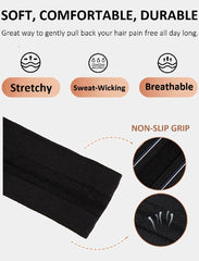 AKTVSHOW Sweat Bands Headbands silicone grip closeup illustrating non-slip grip in action