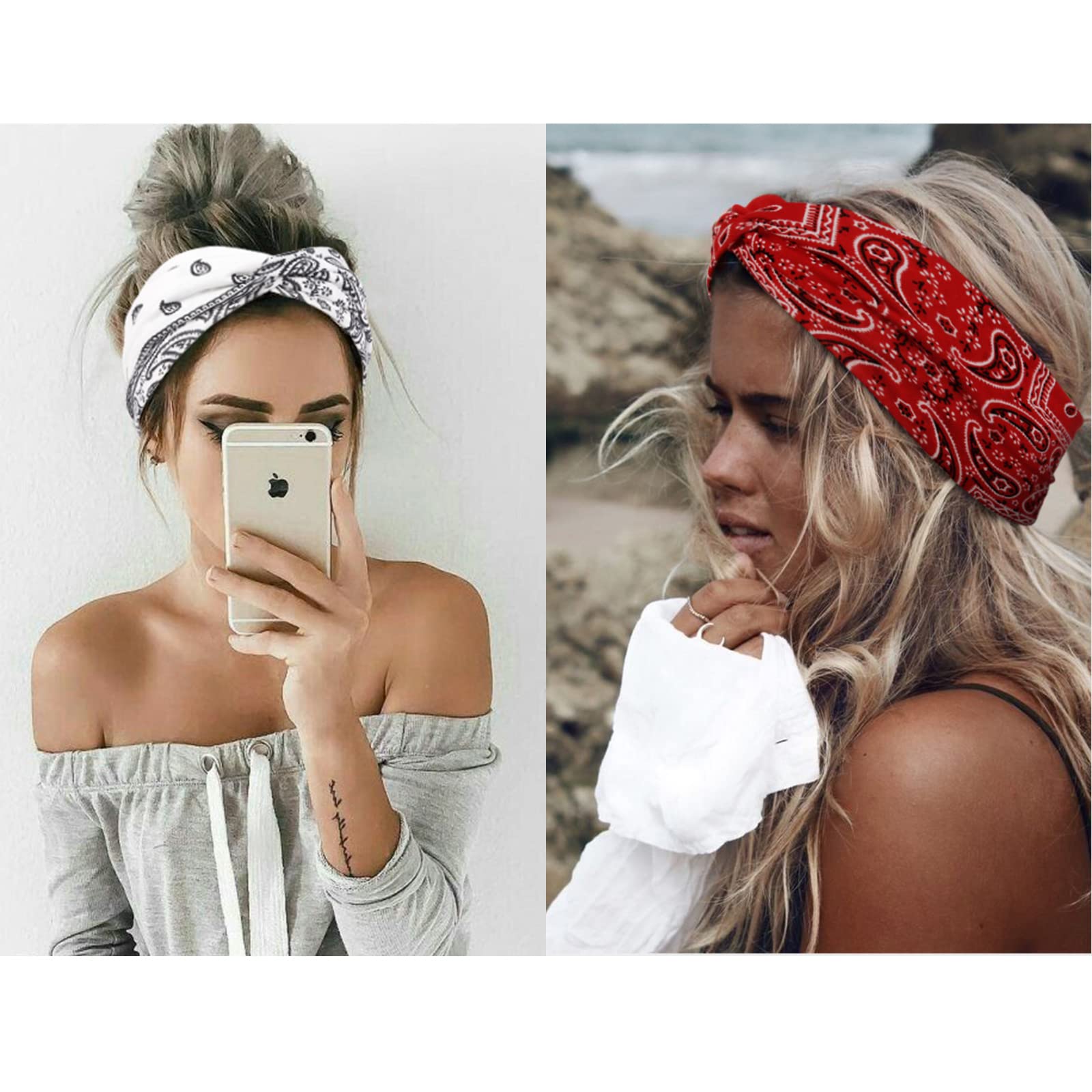 AKTVSHOW turban-style headbands add a chic touch.