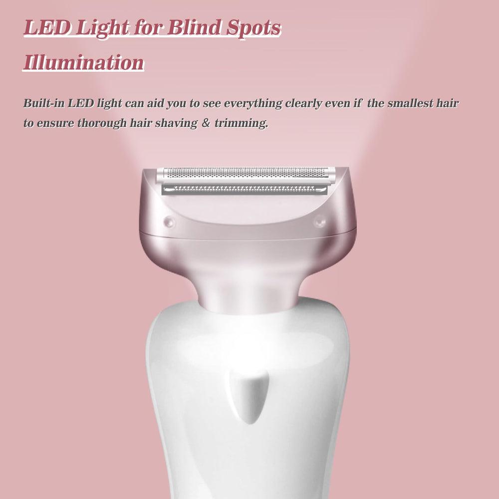 Akunbem electric razor LED-light aiding precise trimming.