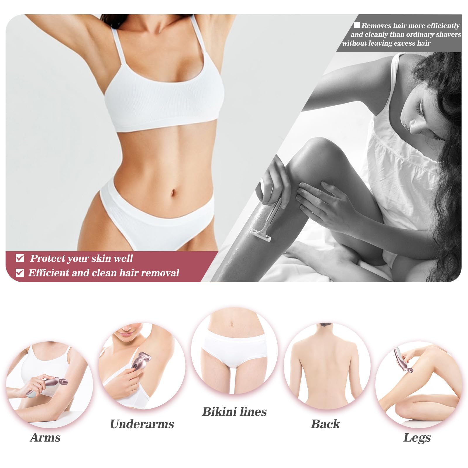 Akunbem wet-dry-use hair removal enables versatile shaving.