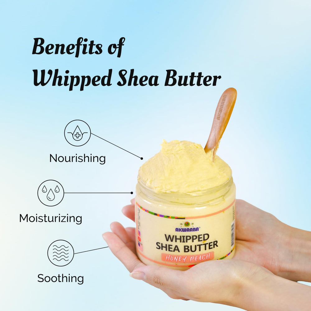 AKWAABA whipped-shea-butter-texture-closeup showing airy, spreadable cream for quick hydration