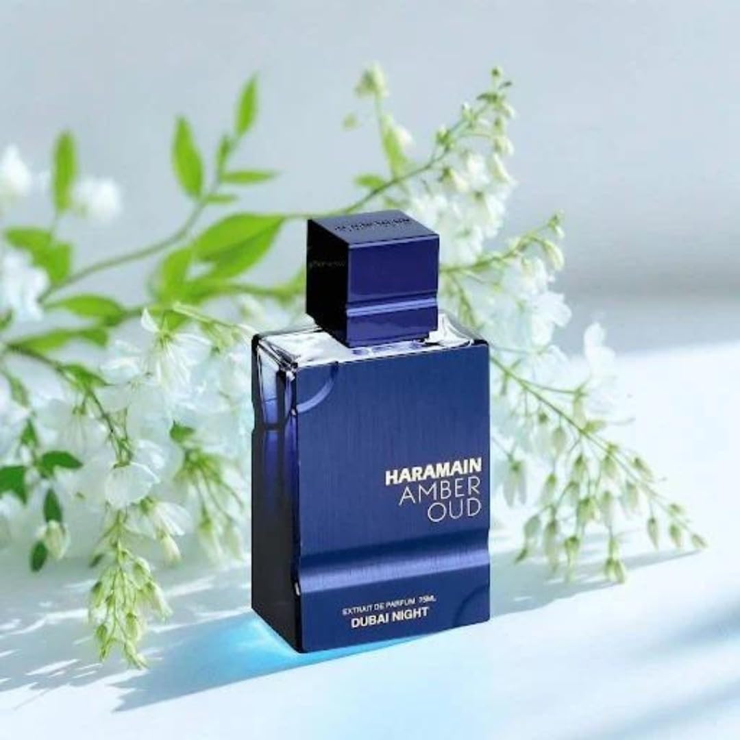 Al Haramain Amber Oud Dubai Night bottle reflection hints timeless luxury.