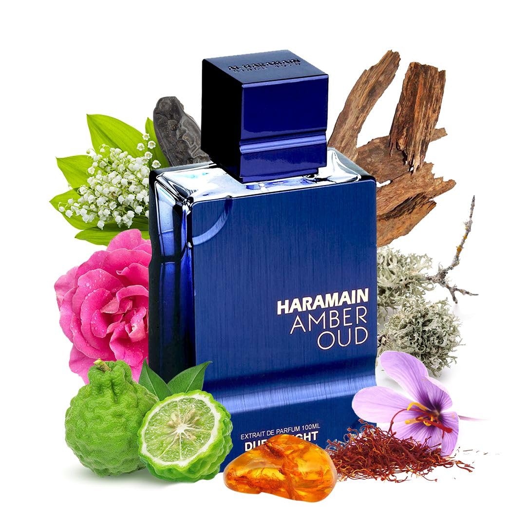 Al Haramain Amber Oud Dubai Night box conveys elegant gifting packaging.