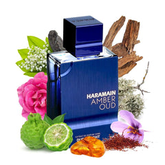 Al Haramain Amber Oud Dubai Night box conveys elegant gifting packaging.