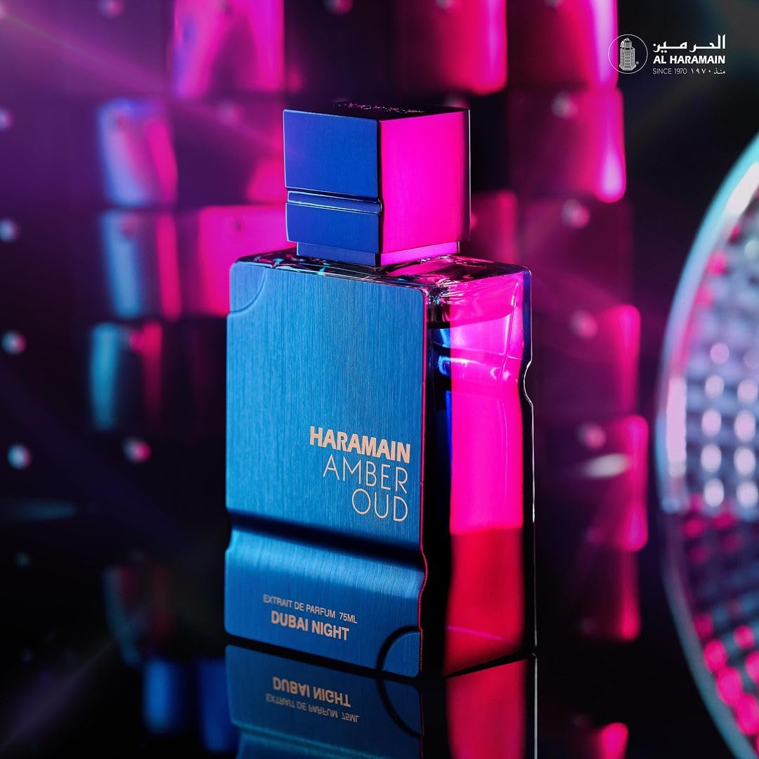 Al Haramain Amber Oud Dubai Night ingredients reveal bergamot, saffron, and rich notes.