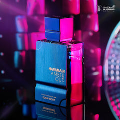 Al Haramain Amber Oud Dubai Night ingredients reveal bergamot, saffron, and rich notes.