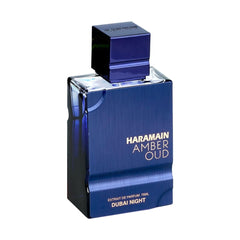 Al Haramain Amber Oud Dubai Night spray action captured for evening wear.