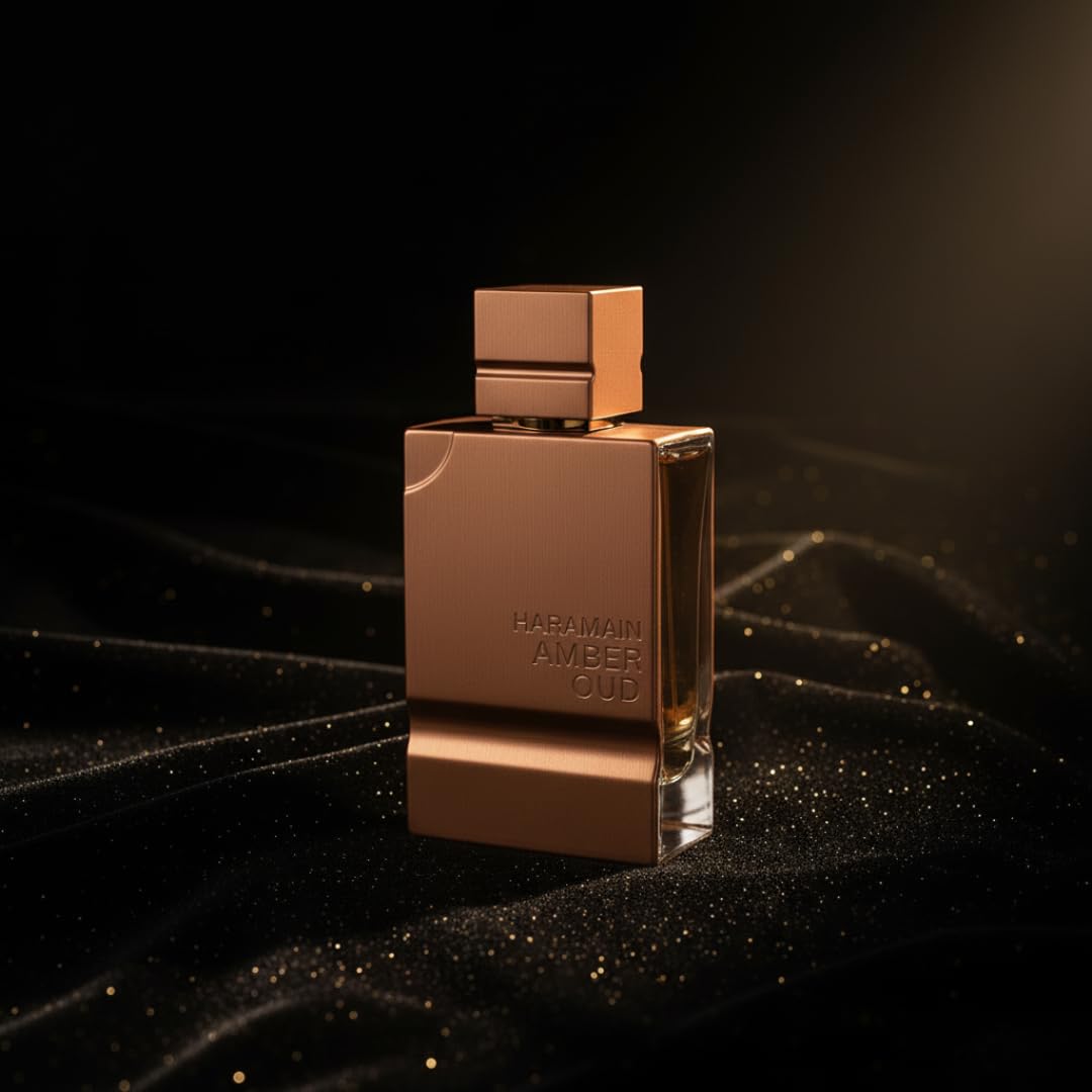 Amber, musk, and balsam base in Al Haramain Amber Oud Gold Edition for long-lasting warmth.