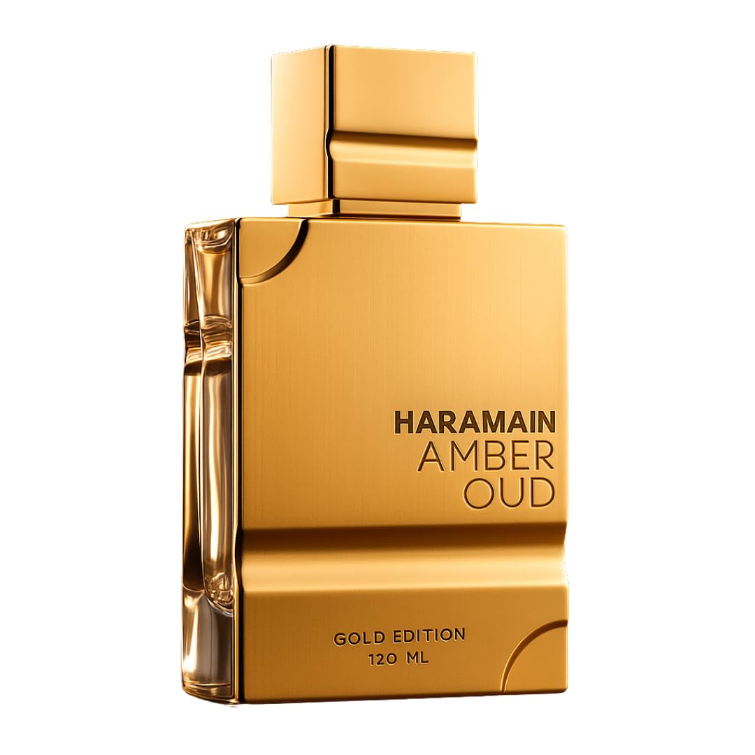 Al Haramain Amber Oud Gold Edition bottle front view, ideal for daily sophistication