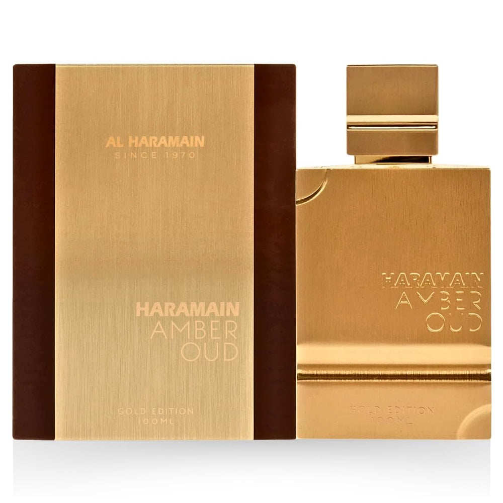 Al Haramain Amber Oud Gold Edition bottle shown, perfect for daily elegance and warm evenings.