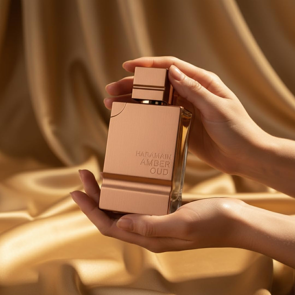 Close-up of cedar leaves in Al Haramain Amber Oud Gold Edition conveying fresh opening.