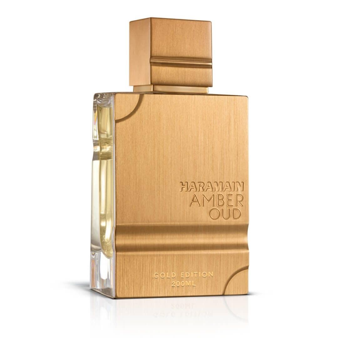 Liquid glow in amber hues suggests warm vanilla and musk complexities.