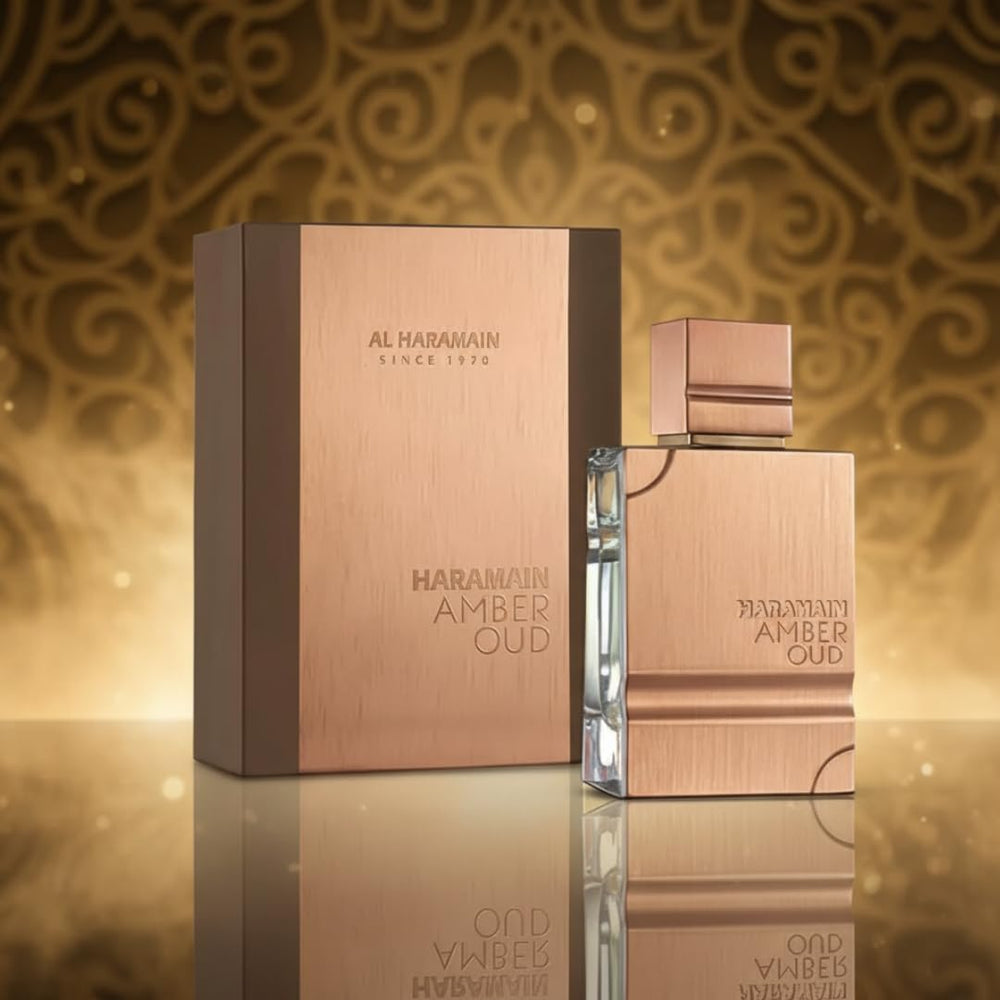 Spice-enhanced heart with cedar and guaiac wood in Al Haramain Amber Oud Gold Edition adds depth.
