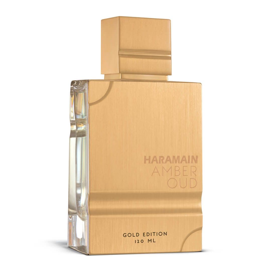 Al Haramain Amber Oud Gold Edition wood-note close-up hints amber and cedar.