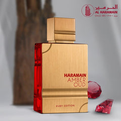 Heart notes of jasmine and cedar in Al Haramain Amber Oud Ruby Edition
