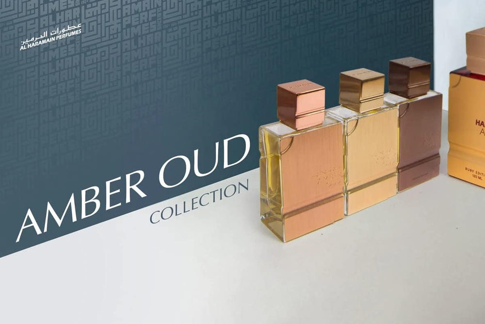 Al Haramain Amber Oud Ruby Edition luxury box packaging
