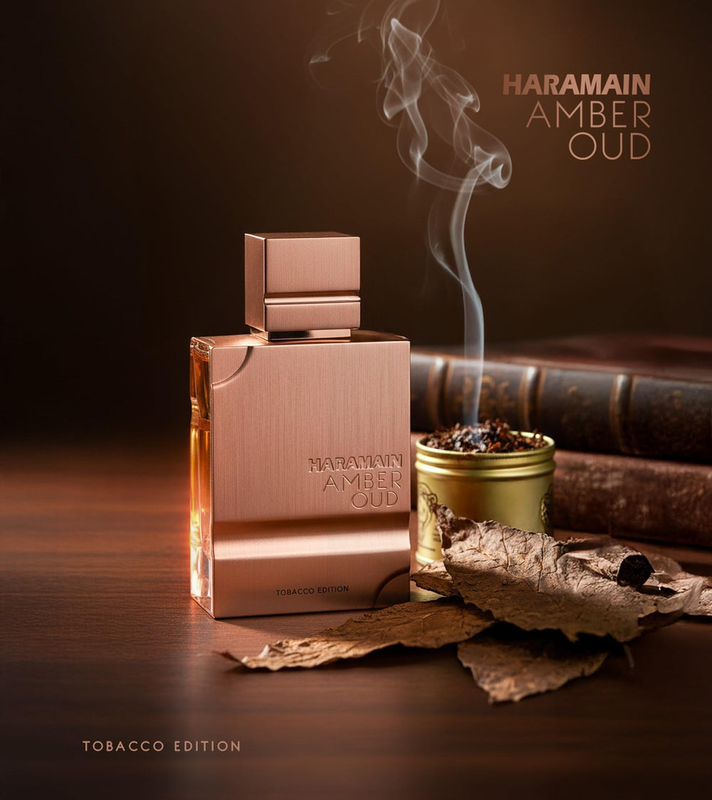 Al Haramain Amber Oud Tobacco Edition tobacco leaf nuance adds masculine edge