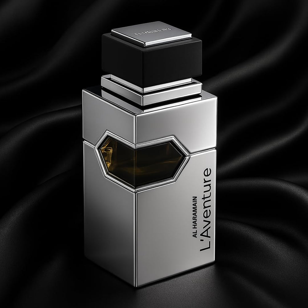 Al Haramain L'Aventure base-notes reveal patchouli and amber for a warm trail