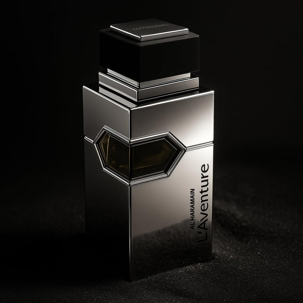Al Haramain L'Aventure floral-heart emphasizes jasmine and lily of the valley for refined appeal