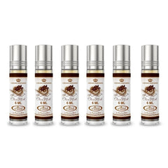 Al-Rehab Choco Musk rollerball bottle for unisex fragrance with all-day versatile wear.