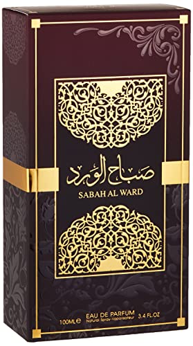 Al Wataniah Sabah Al Ward bottle closeup label shows premium packaging.