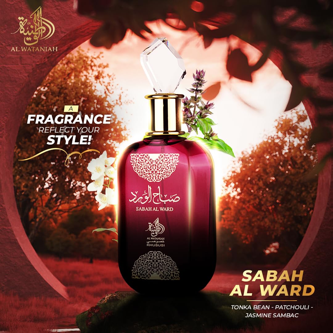 Al Wataniah Sabah Al Ward daily-use spray for easy refresh.
