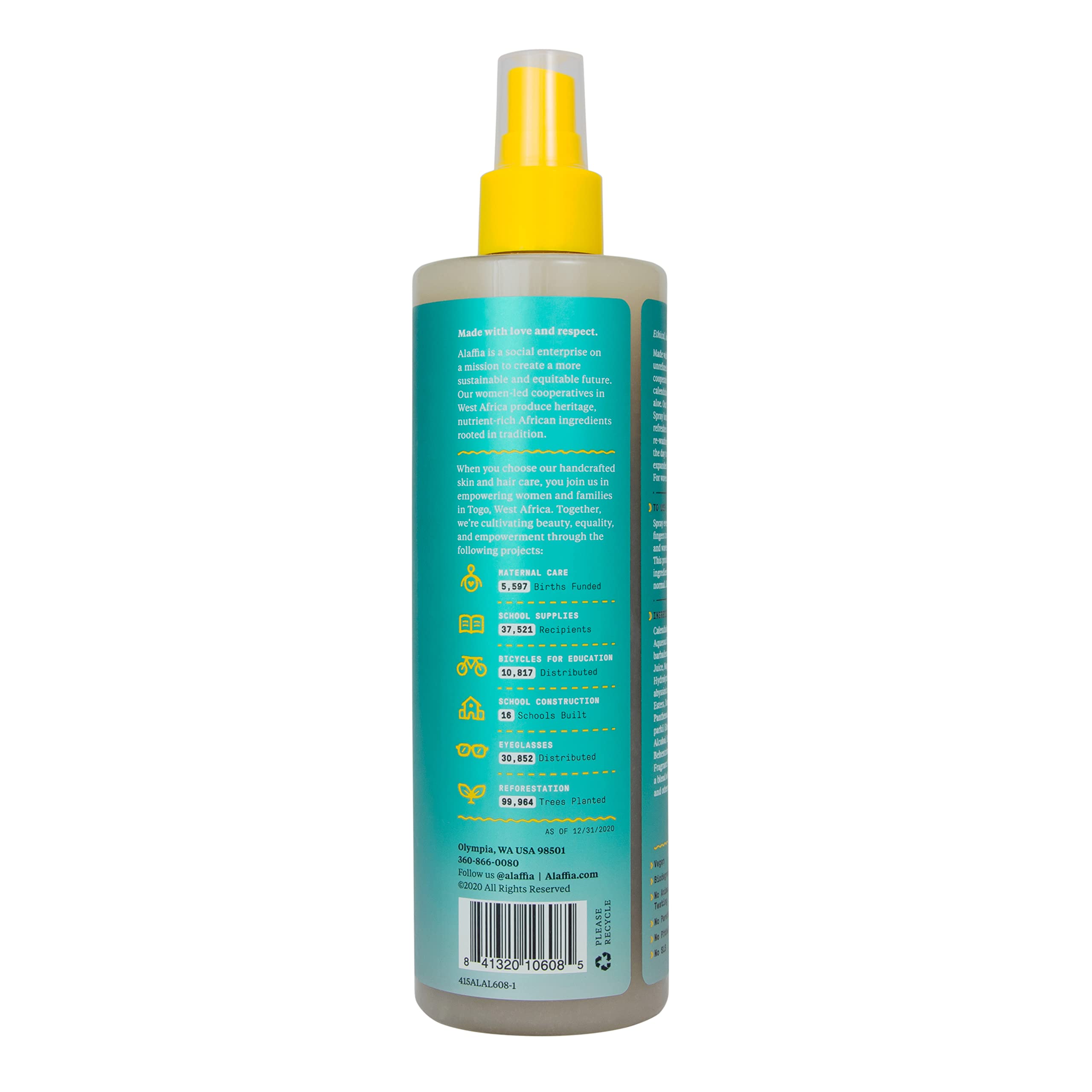 Alaffia Beautiful Curls hair curls close-up shows bouncy, frizz-free waves