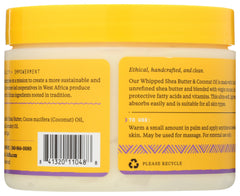 Alaffia whipped butter texture close-up shows creamy, quick-absorbing consistency for skin.
