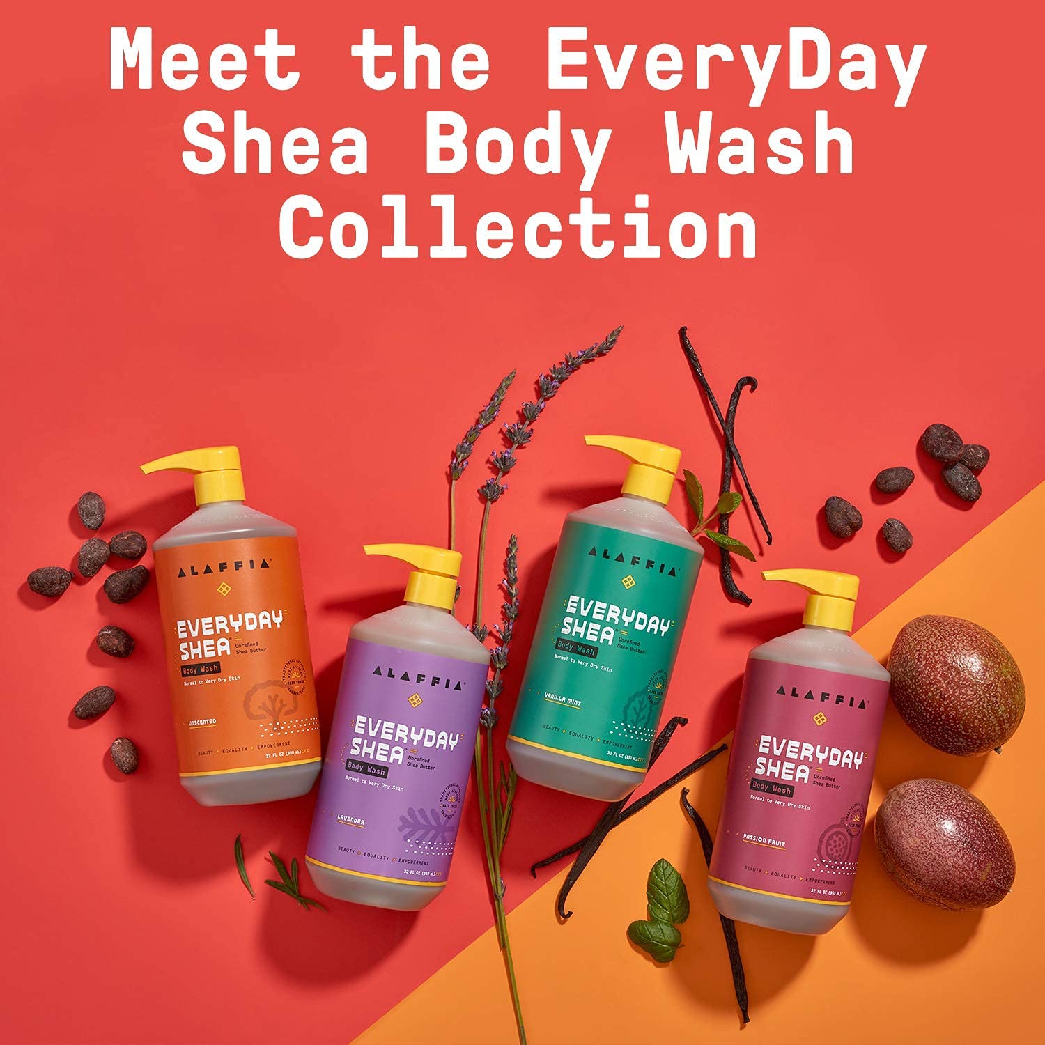 Alaffia fair-trade cooperative imagery—ethically sourced ingredients supporting women artisans.
