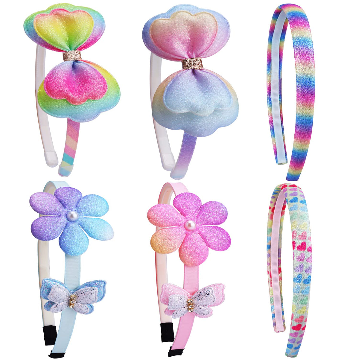 AlamnoFu glitter butterfly headband with sparkling wings for playful party looks.
