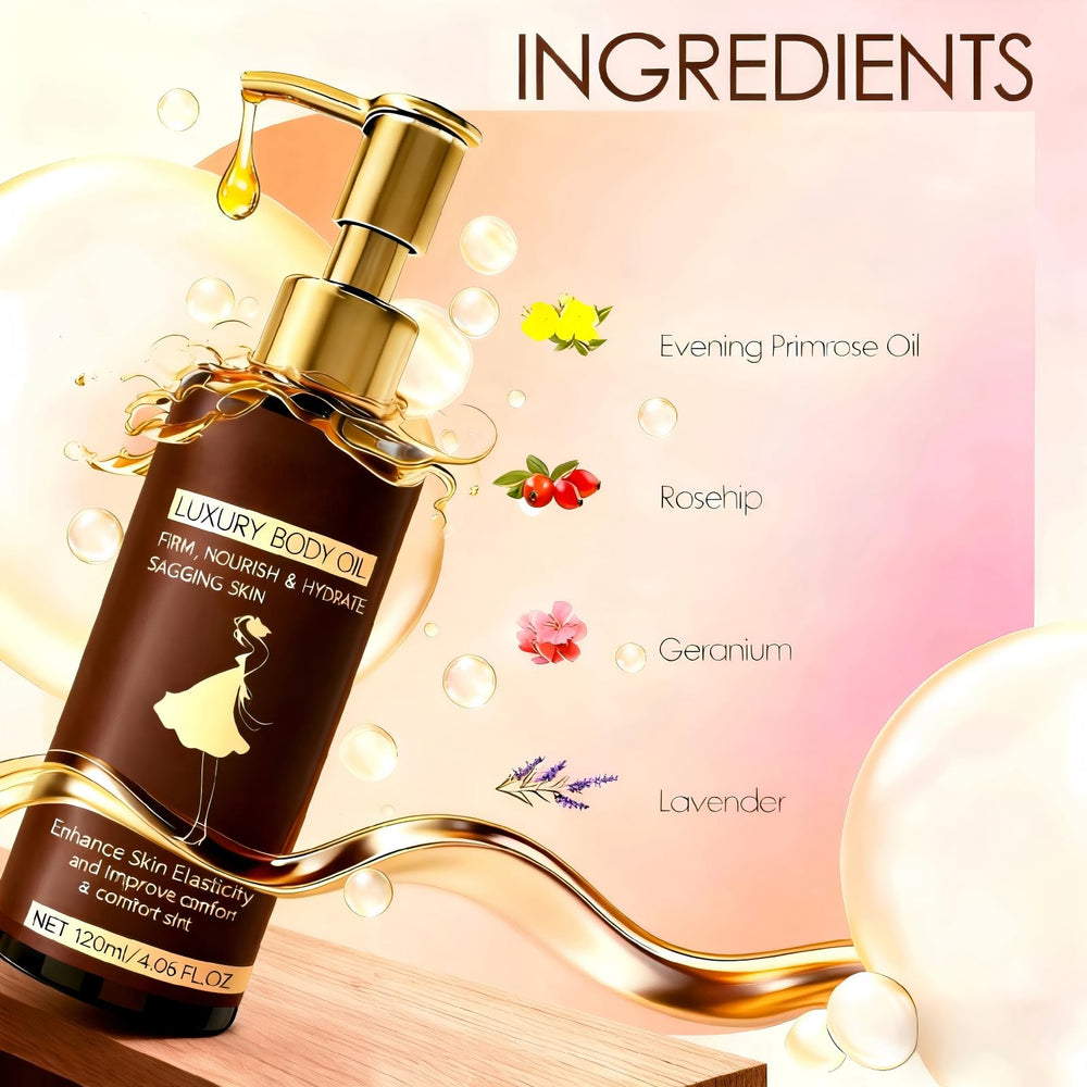 ALAOW Luxury Body Firming Oil applied to damp skin for a smooth post-shower routine.