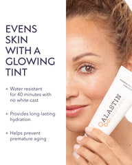 ALASTIN HydraTint Pro texture being applied — blends like a primer for smoother skin.