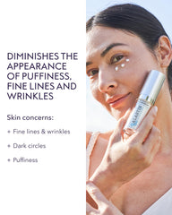 ALASTIN Restorative Eye Treatment application being dabbed under eye gently