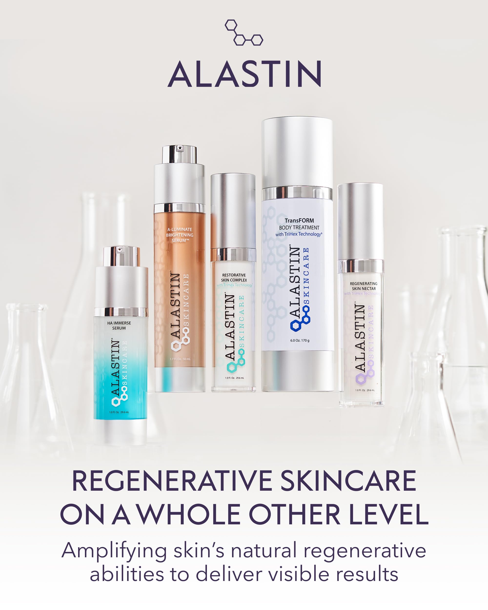 ALASTIN Restorative Skin Complex glow concept hints at radiant complexion