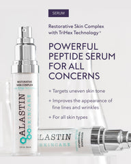ALASTIN Restorative Skin Complex label closeup showing ingredient rich formula for smoother texture