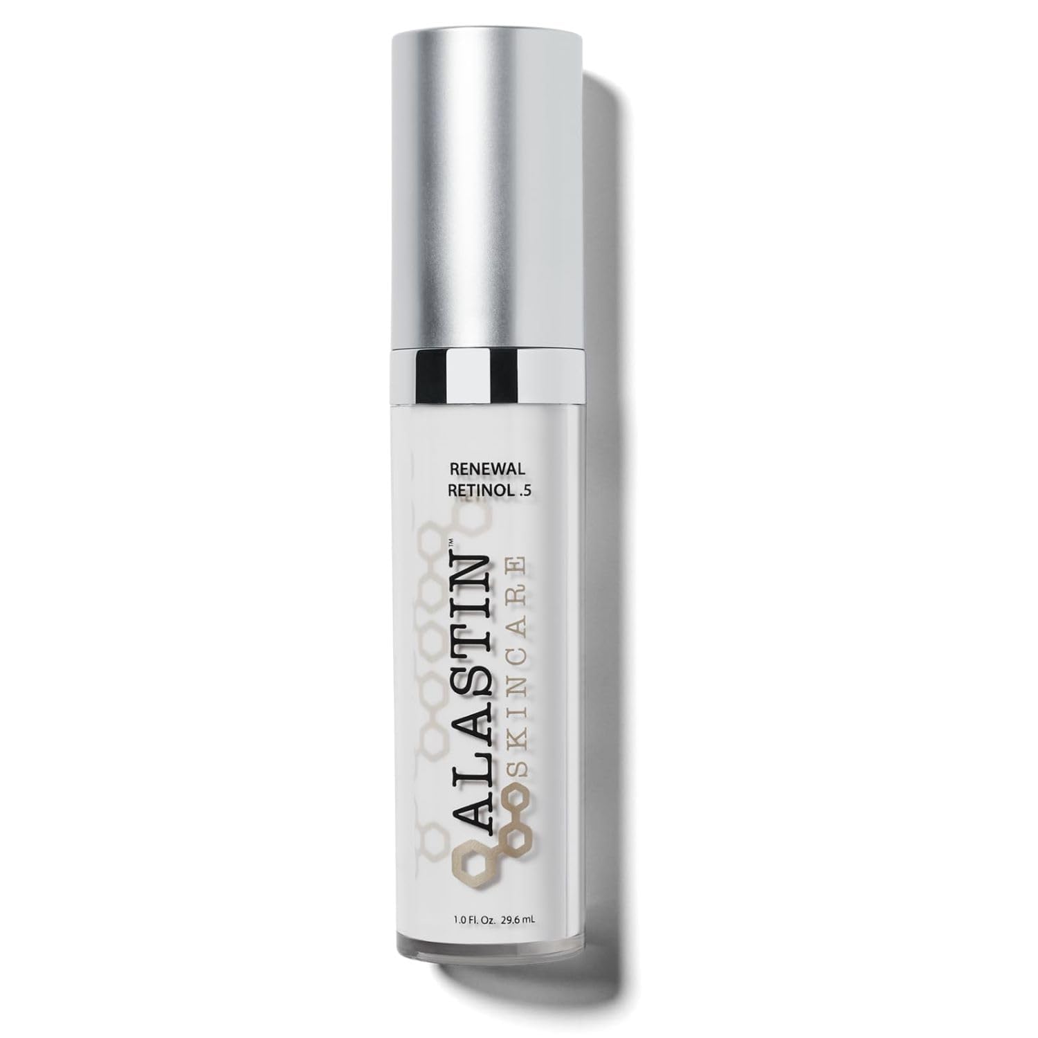 ALASTIN Skin Renewal Retinol bottle closeup shows elegant design for smoother texture.
