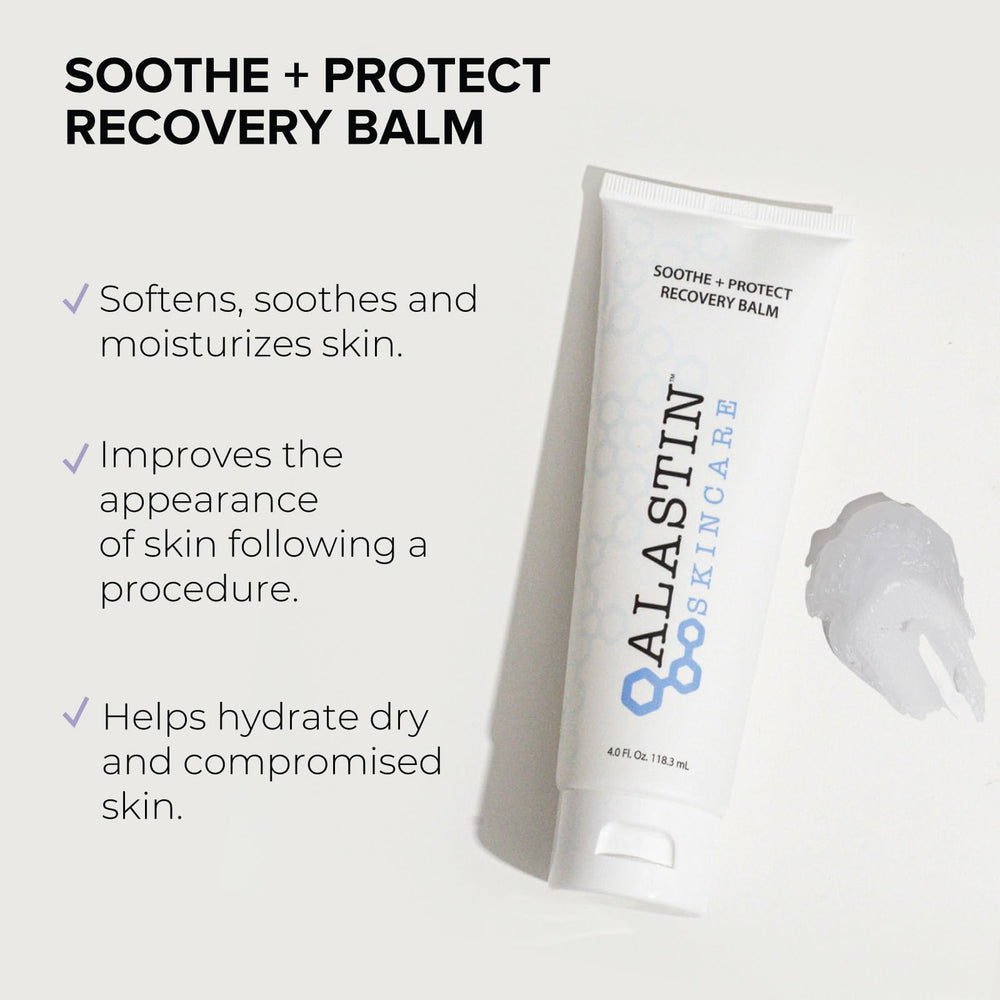 ALASTIN Skincare Recovery Balm texture during application—soothing, hydrating touch for sensitive skin.