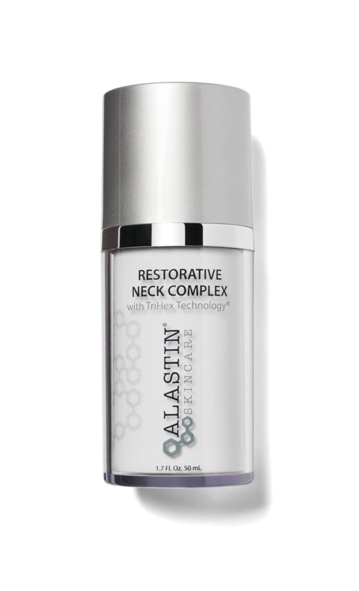 ALASTIN Restorative Neck Complex bottle close-up for neck rejuvenation