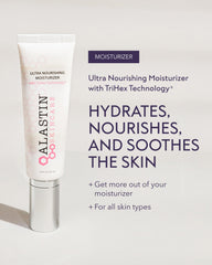 ALASTIN Ultra Nourishing Face Moisturizer label detail highlighting TriHex Technology