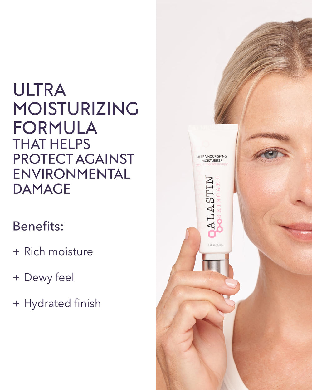 ALASTIN Ultra Nourishing Face Moisturizer swatch on skin shows smooth texture