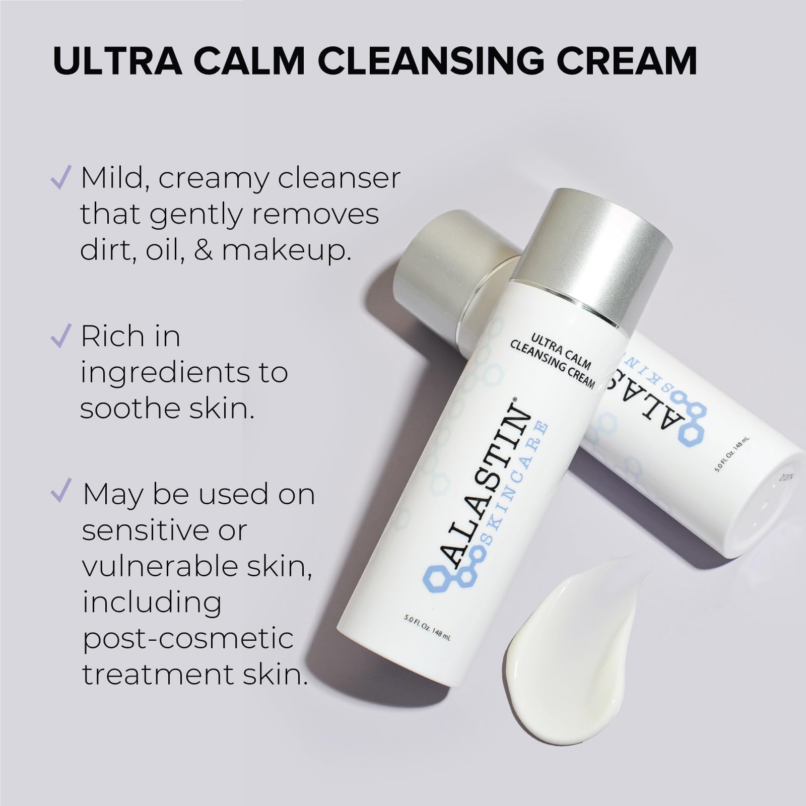 ALASTIN Ultra Calm Cleansing Cream: textura cremosa que limpia sin resecar