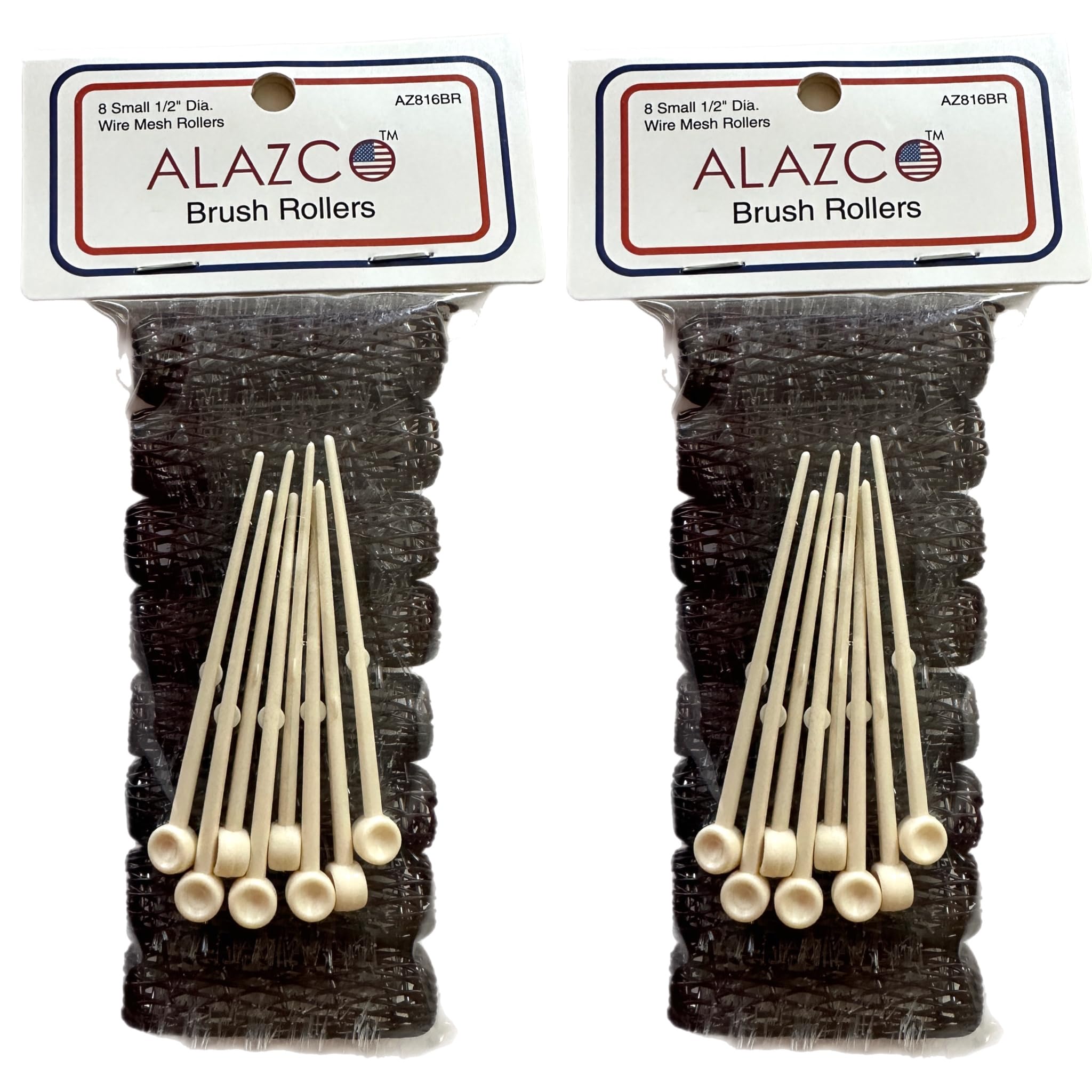 ALAZCO 16 mini hair rollers set for quick vintage curls on short hair