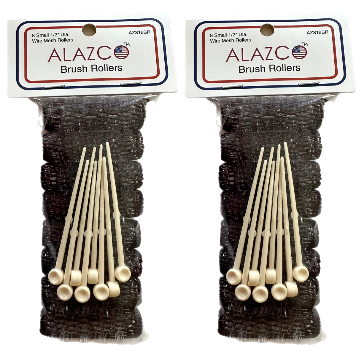 ALAZCO 16 mini hair rollers set for quick vintage curls on short hair
