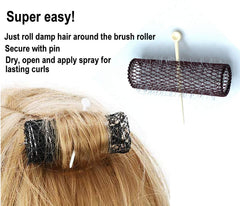 ALAZCO brush-roller inside bristles removable shows secure hold for fine hair.