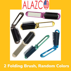 ALAZCO compact travel size brush travels easily in bags and cases.