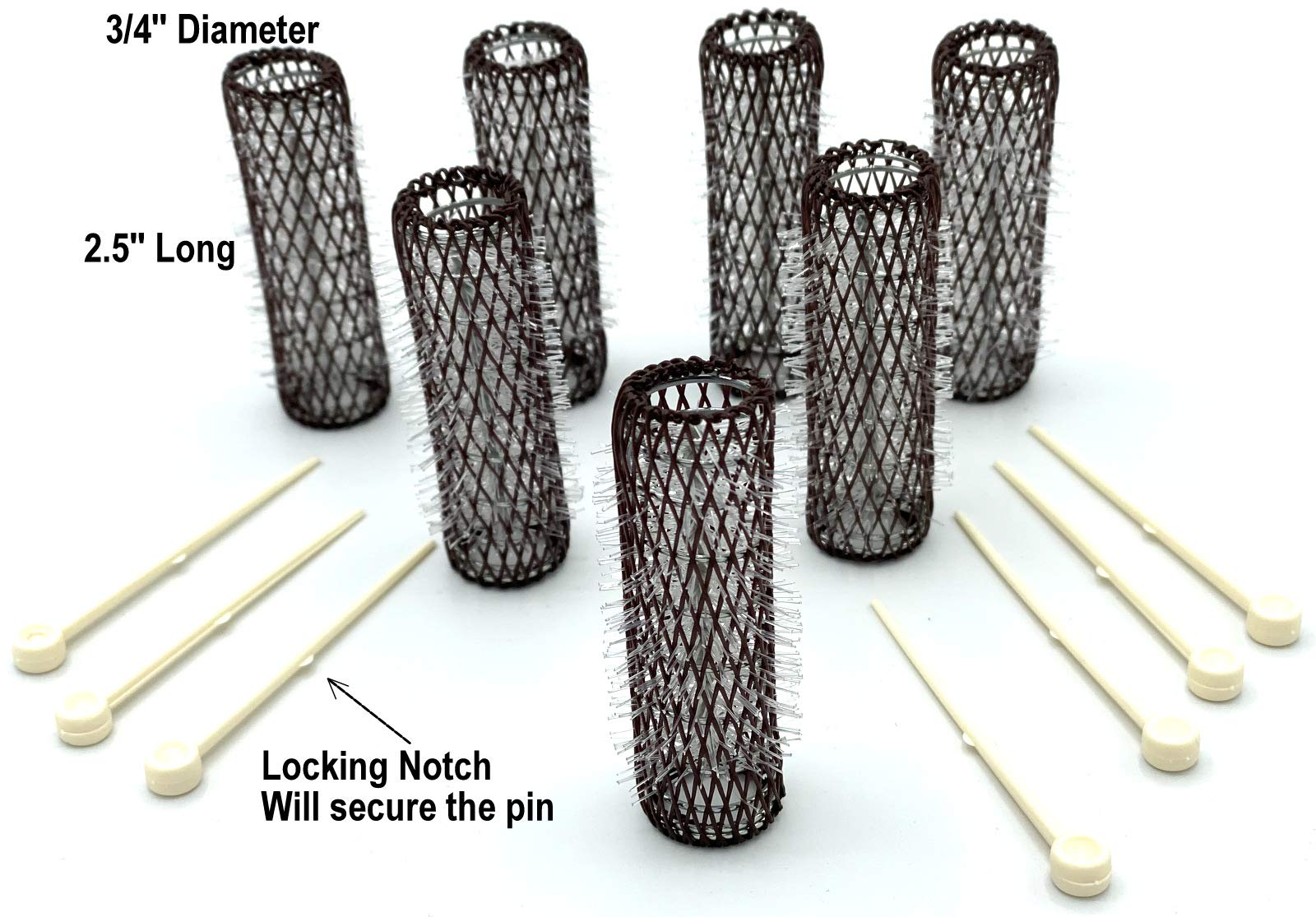 ALAZCO flexible-locking-pins closeup demonstrates non-slip pins for secure curl.